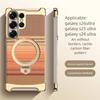 Luxe Metalen Bumper Case voor Samsung Galaxy S26 Ultra/S25 Ultra/S24 Ultra Magnetische Cover met 360° Ring Standhouder Randloos