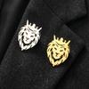 Animal Crown Lion Lapel Pins Brooch For Men Women Stainless Steel Suit Collar Badges Jewelry New Trendy Gift
