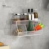 Wire Mesh Storage Basket Large Capacity Strong Load-bearing Easy Installation Wall Mounted Shelf Organizer Basket