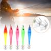 5 Pcs Luminous Squid Jigs Artificial Fishing Lures with 2 Layer Hooks Fish Tackle Accessories