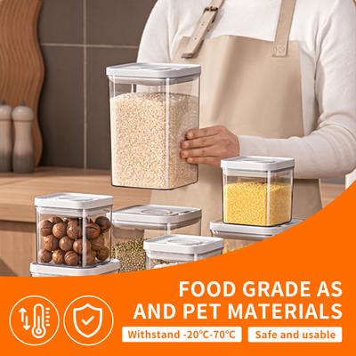 1,6/2,6L Lebensmittel-Vorratsgläser Küchen-Müsli-Aufbewahrungsbehälter mit Pop-Deckeln Wiederverwendbar BPA-frei Lebensmittelorganisation für Heimküchen