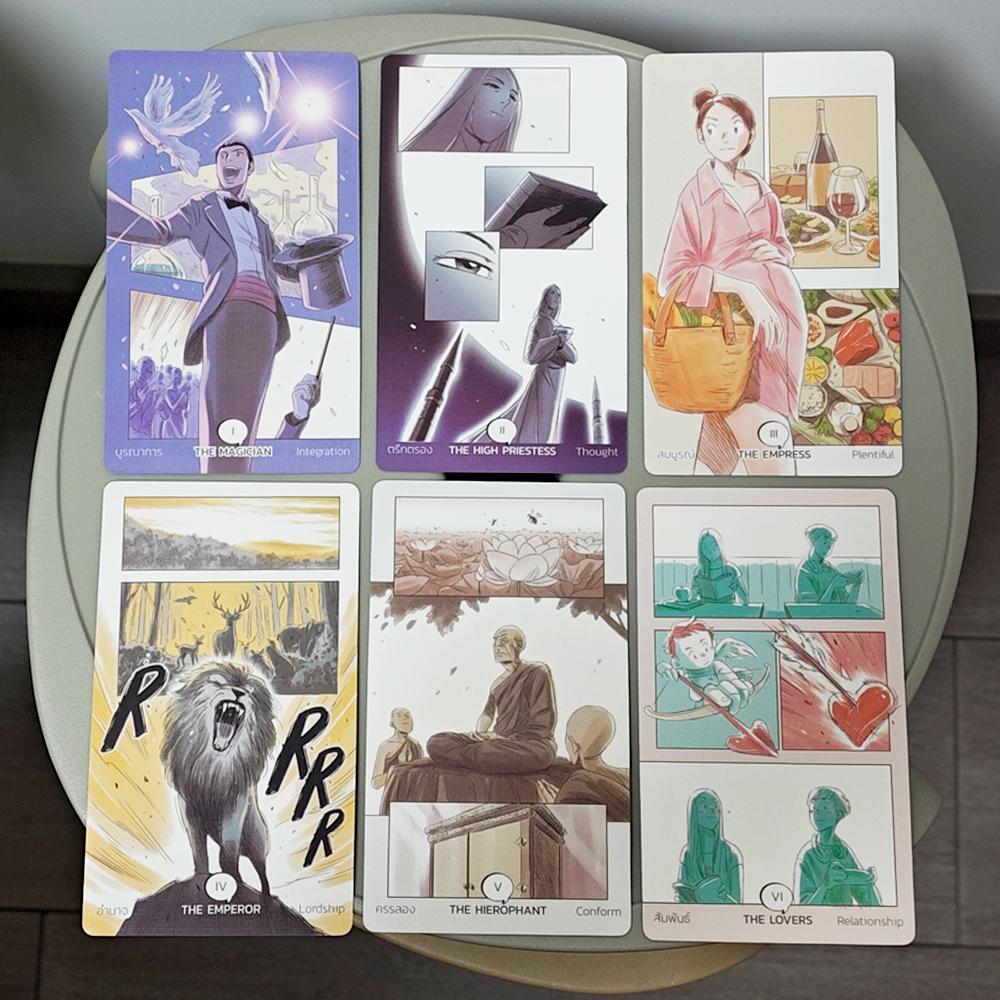 Manga Tarot In Rigid Box 90 Pcs Cards (78 Pcs Tarot Cards + 12 Oracle Cards) 12*7cm Printed On 350GSM Double-embossed Cardstock