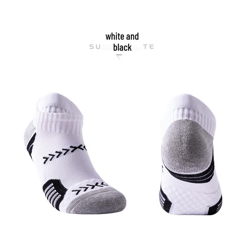 Men's Elite Basketball Socks: Trendy Color Block, Thick Terry Bottom, Sweat-Absorbent, Breathable, Professional Sports Socks.