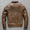 First Layer Pure Cowhide Short Distressed Leather Jacket Leather Jacket Men's Autumn and Winter Coat