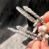 Klassische Temperament Schlangenarmbänder für Frauen Mädchen Einfaches Glänzendes Eingelegtes Zirkon Armband Party Schmuck Accessoires Geschenke