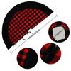 Premium Red And Black Buffalo Check Velvet Christmas Tree Skirt Ideal For Holiday Settings
