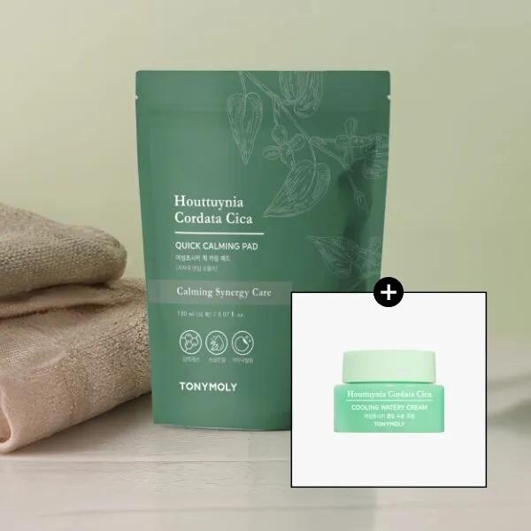 Eoseongcho Cica Quick Calming Pad [Refill Pack] + Eoseongcho Cooling Cream 8ml additional gift