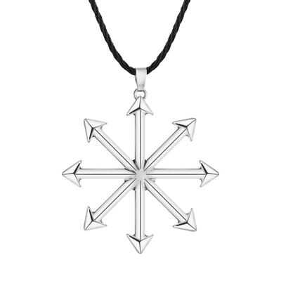 Chaos Star Magic Talisman Pendant Kabbalah Chaos Wheel Necklace Satan Symbol Jewelry Accessories