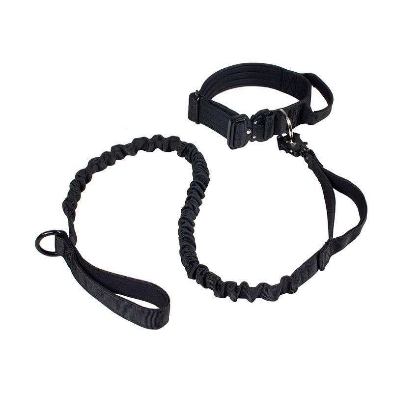 Dog Collar Leash Set Nylon Tactical Dog Collars Rugged Durable Zinc Alloy Buckle Thicken Soft Lining Collar For Medium Big Dogs