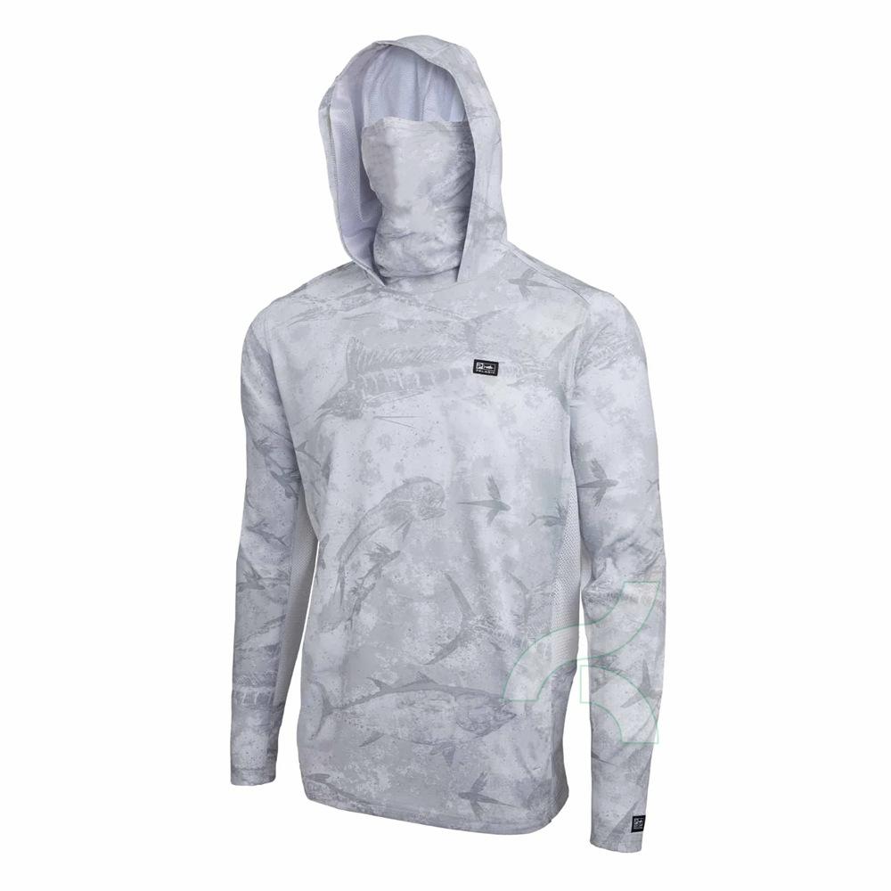 PELAGIC camouflage fishing suit for men and women long-sleeved mask hoodie sun protection breathable fishing suit can be