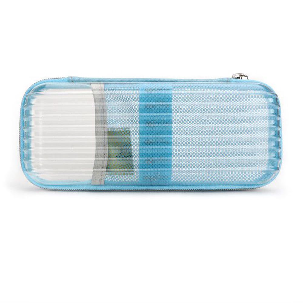 RSINC Art & Brush Storage Organizer | Transparent Makeup, Pencil Case | Stylish Transparent Pencil Box | V Transparent Pencil Case