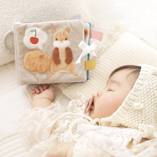 A soft and fluffy picture book: Squirrel s cherry hunt - A washable cloth picture book recommended as a baby shower gift -