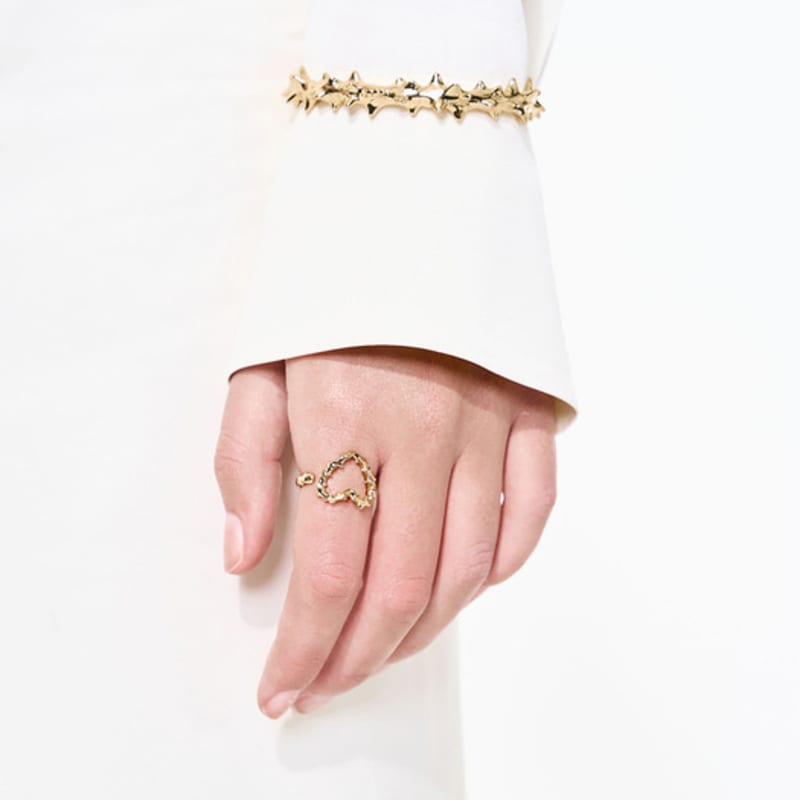 SENTIMENTS NO.611 [GOLD] SPIKY HEART RING