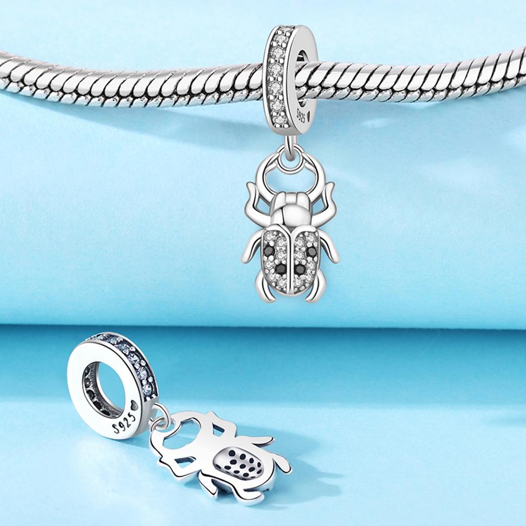 Authentic copper Charm Bead Charms Luxury Beetle Animal Pendant Bead Charms Compatible With Bracelets Diy Women Making Delicate Gift