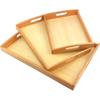 Montessori Wooden Tray for Early Education and Practical Life Activities - Beechwood Storage and Toy Tray for Kindergarten.