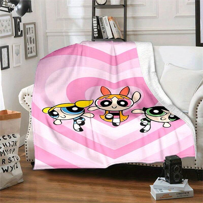 

1pcPowerpuff Plush Throw Blanket - Soft and Cozy for All Seasons, Makes a Gre 100x150cm