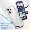 KEYSION Four-Corners Shockproof Transparent Case for Nothing Phone 3A Lite TPU+PC Clear Phone Back Cover for Nothing 3A Lite
