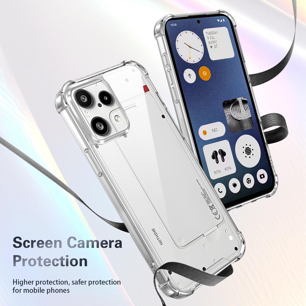 KEYSION Four-Corners Shockproof Transparent Case for Nothing Phone 3A Lite TPU+PC Clear Phone Back Cover for Nothing 3A Lite