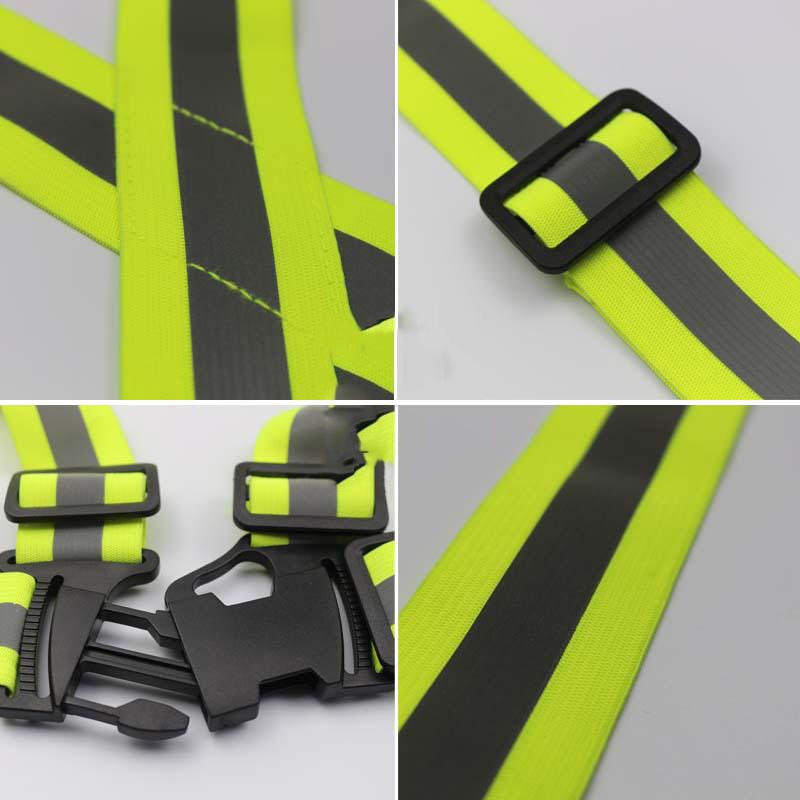 Highlight Reflective Straps Night Running Riding Clothing Vest Adjustable Safety Vest Elastic Band For Adults And Children