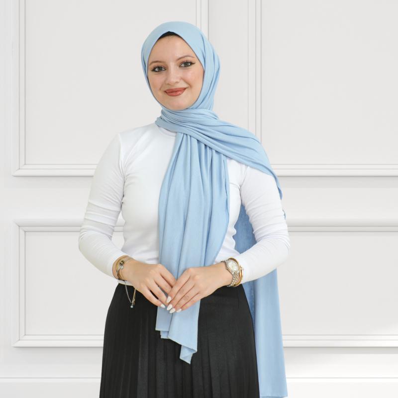Hijab für Damen, Viskose-Schal, leicht, muslimischer Hijab, langer Schal, islamische Schals, türkisches Seiden-Kopftuch für Damen