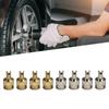 Tire Tool Cap Tyre Valve Cap Copper Parts Replacement Vehicle Yellow 14.9x8.5mm 8 Pieces Accessories Brand New