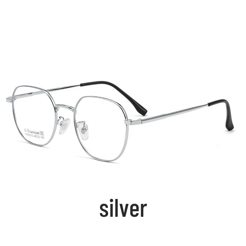 Danyang KO33010K Women's Polygon Retro Eyeglass Frame - Ultralight Non-Magnetic Titanium