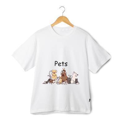 Funny Pets T-Shirt - Unisex Cartoon Dog Cat Bunny Hamster Graphic Tee Pet Lover