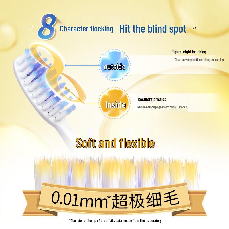Lion King Fine Tooth Clean 0.01 Soft Bristle Gum Care Toothbrush 4-Pack