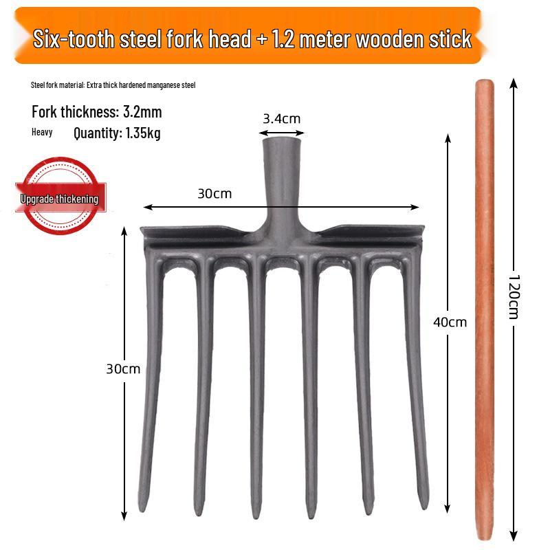 Landwirtschaftliche Bodenkralle: Stahl 4-Zinken Werkzeug zum Graben und für die Landwirtschaft