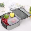 Thermal Lunch Bag for Women Gray Oxford Cloth Aluminum Foil Insulation Shoulder Bag Waterproof Picnic Cooler Container Handbags