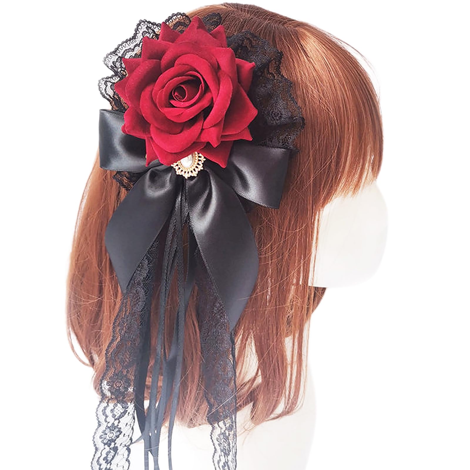 

Волосы Готические Волосы Свадебные Красные MM&UU Головной убор, Лолита, Роза, Аксессуар, Готика, Лолита, Украшение, Заколка, Брошь, 2в1, Прием, Вечеринка после,