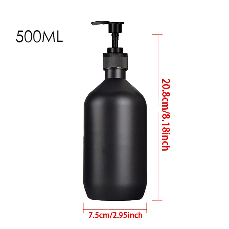 Matte Black Soap Dispenser Bottle Hand Soap Container Liquid Container Refillable Empty Shampoo Conditioner Body Wash Dispenser for Kitchen Decor