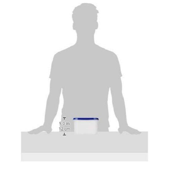 Modular Plastic Storage Containers with Lid, Set of 6, 1.2L, Blue