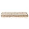 VidaXL Coussin de plancher de palette Coton 120x80x10 cm Beige