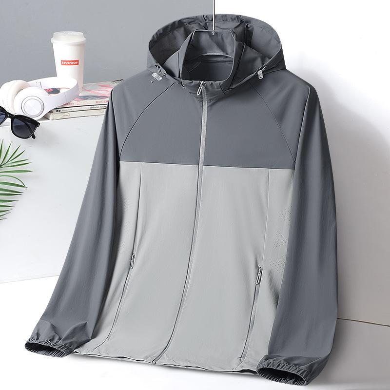 New sunscreen clothes men's and women's summer ice silk breathable UPF10 + outdoor quick-drying skin clothes jacket