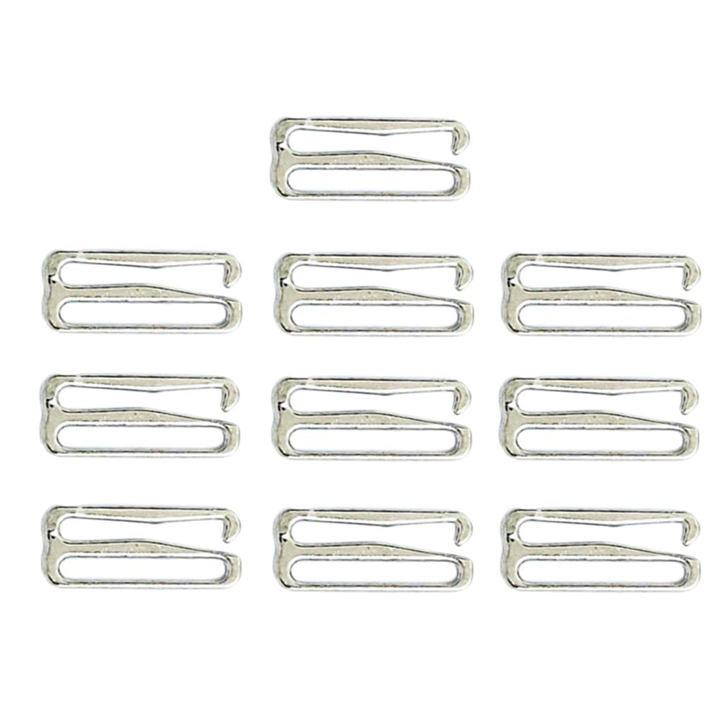 100 Alloy Bra Strap Adjustment Sliders 8 Shape Buckle Sewing Fastener Clips for Undergarment Bikini and Lingerie Accessories