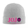 New JojosBizarreAdventureLogo Knit Hat Beanie Autumn Winter Hats Warm Acrylic Fashion Caps Unisex Women Gifts