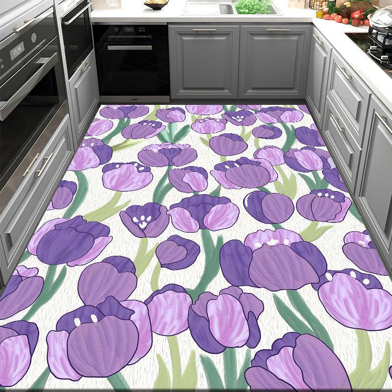 Idyllische Küchenbodenmatte absorbiert Wasser und Öl, bedeckt mit Kieselgur-Bodenmatte, pflegeleicht zu Hause, schmutzabweisender und rutschfester Boden