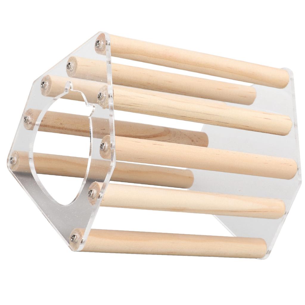 Pet Hamster Wooden House Small Pet Cage Hideout Hut for Hamster Golden Silk BearSmall