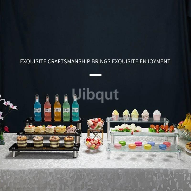 Buffet Multi layer snack seat cake display Acrylic sushi rack Wedding banquet snack Acrylic three-layer dessert rack resin molds