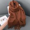 Winter women's red imitation cashmere scarf high sense 2025 will scarf soft temperament versatile warm shawl men