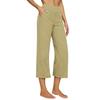 2026 Women's European Cotton Linen High-Waisted Wide-Leg Pants, Early Spring Fashion, Seven-Tenths Length.
