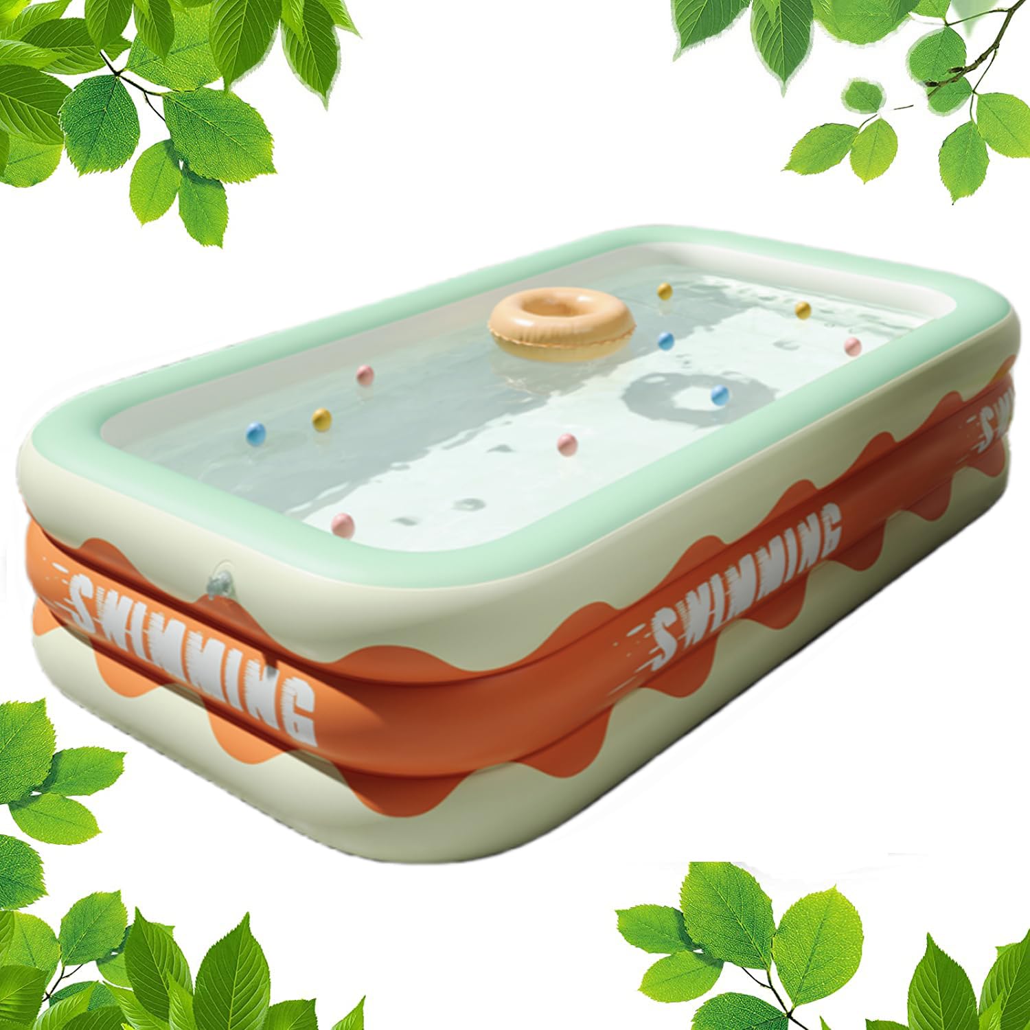 

Большой виниловый бассейн для дома, бассейн большой вместимости для безопасного и устойчивого к истиранию, высокотемпературного использования летом, для сада, для помещений и улицы, с подогревом воды