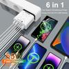 PD 25W 6-Port Fast Charger: 3 USB, 3 PD, 55W QC3.0 EU Standard for Mobile Phones