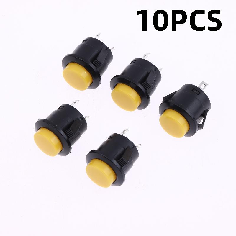 5/10Pcs 3/1.5A Momentary Push Button Switch R13-507 16mm Round Switch 2Pins ON-OFF Self-reset Panel Mounting