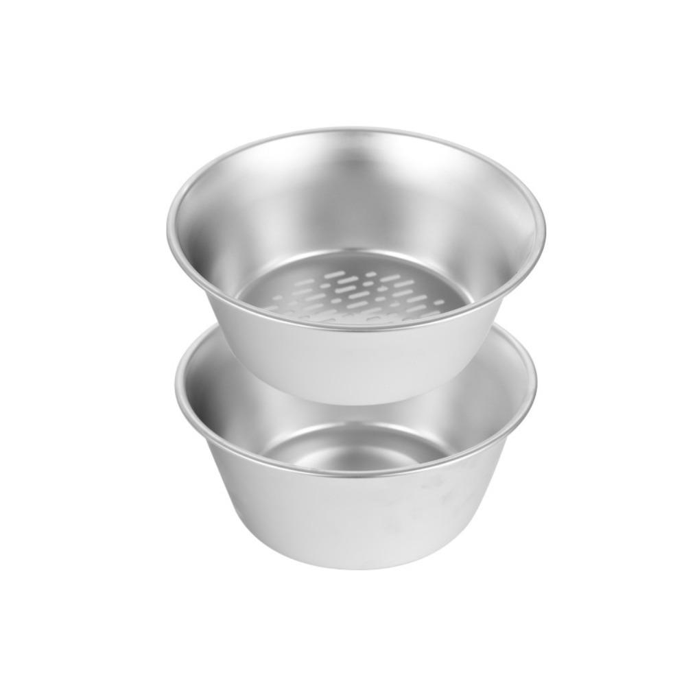 2Pcs/Set Stackable Rice Colander Rust-proof Kitchen Drainage Bowl  Prepare The Food