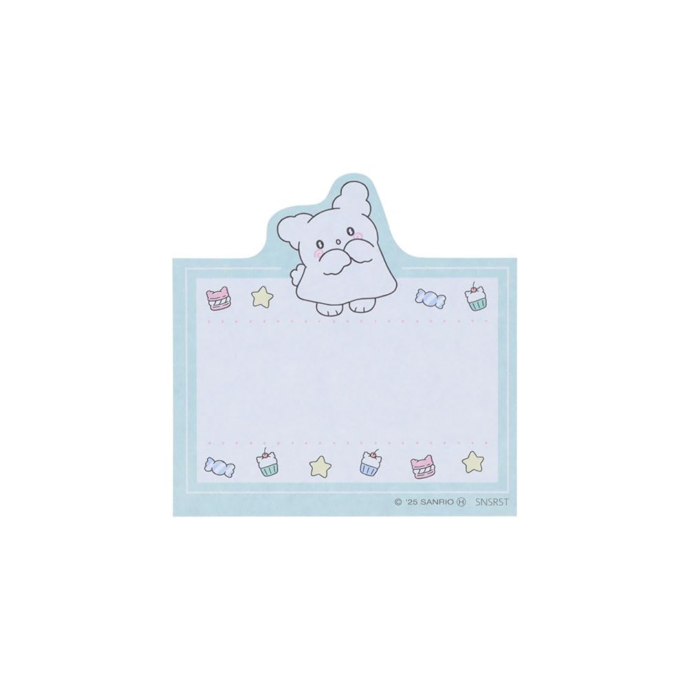 Stationery Hanamaru Obake Sanrio Characters Sticky S2849666 Sun-Star Notes, Die-Cut Blocks, Blue,