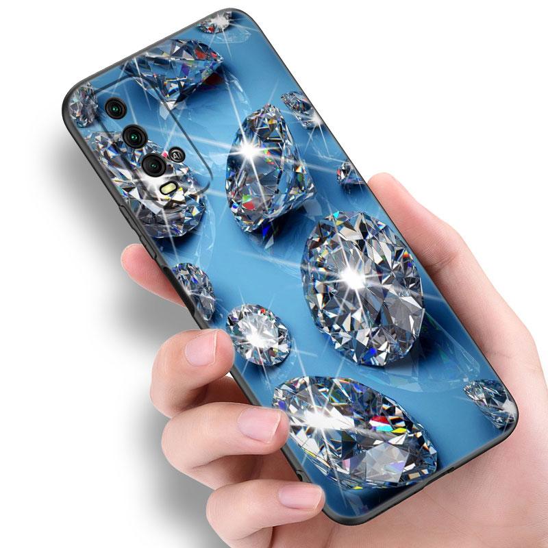 Husă Telefon Diamant Cristal Pentru Xiaomi Redmi Note 5 6 9T K20 K40 K50 Pro 7A 8A 9A 9C 9i 10A 10C A1 S2 Husă Moale TPU Negru