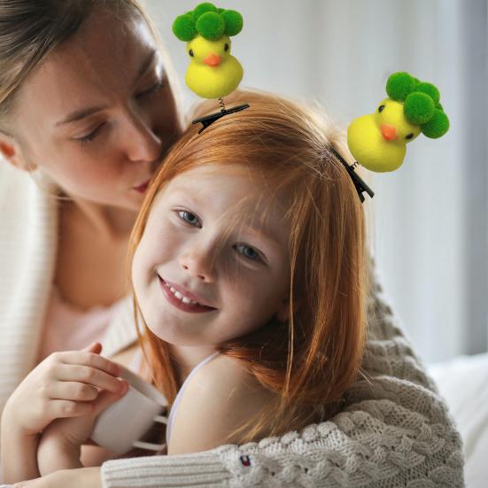 

10/20 шт., детская забавная весенняя заколка для волос, плюшевая заколка для волос с изображением подсолнуха, декор в виде утки, противоскользящая нержавеющая заколка, аксессуар для волос 10 pcs белый