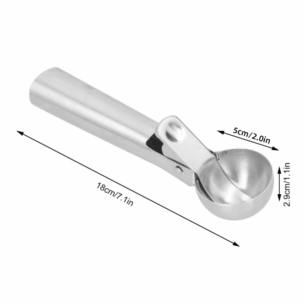 Dishwasher Safe Ice Cream Scoop Heavy Duty Metal Stainless Steel Spoon Frozen Yogurt
